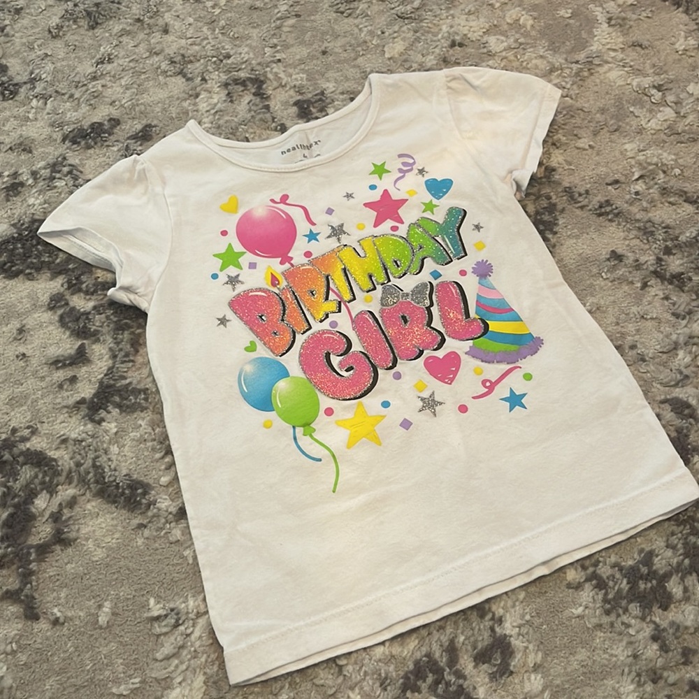 Girls 4T Happy Birthday Tee
